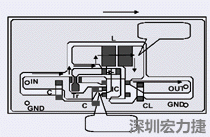 圖2：升壓電路的PCB設(shè)計(jì)示例。