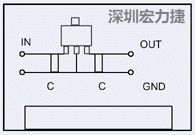 圖3：降壓電路的PCB設(shè)計(jì)示例。