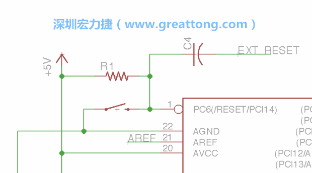 很多PCB設(shè)計者的設(shè)計不符合人體工學(xué)，他們使用很小的按鈕、不方便的元件配置和難以解讀的標簽，千萬不要變成這樣！這次我們的設(shè)計有一個大小合適的重置按鈕（reset button）和可以清楚辨認是否已經(jīng)接上電源的LED指示燈。