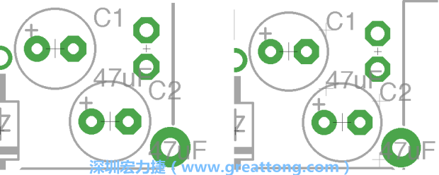 如果你尚未使用「分離工具（Smash Tool）」將所有的名稱和量值標簽從各自對應的元件上分離，你將會發現你無法從元件上獨立地移動一個尚未進行分離的標簽（如左下圖所示），但是對于已經執行過分離的元件（如右下圖所示）來說，它們的標簽都可以獨立地操作。