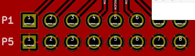 TOP層鋪鋪的狀態，到下方排pad為GND，連接GND Copper zone 都是設定Thermal relief Pad