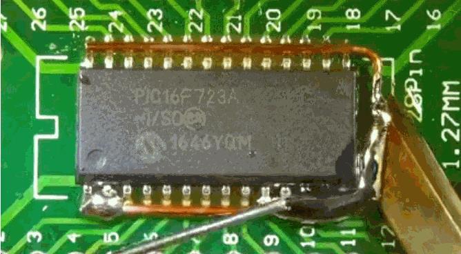  更大的SOP芯片，則使用更長的導(dǎo)熱銅絲